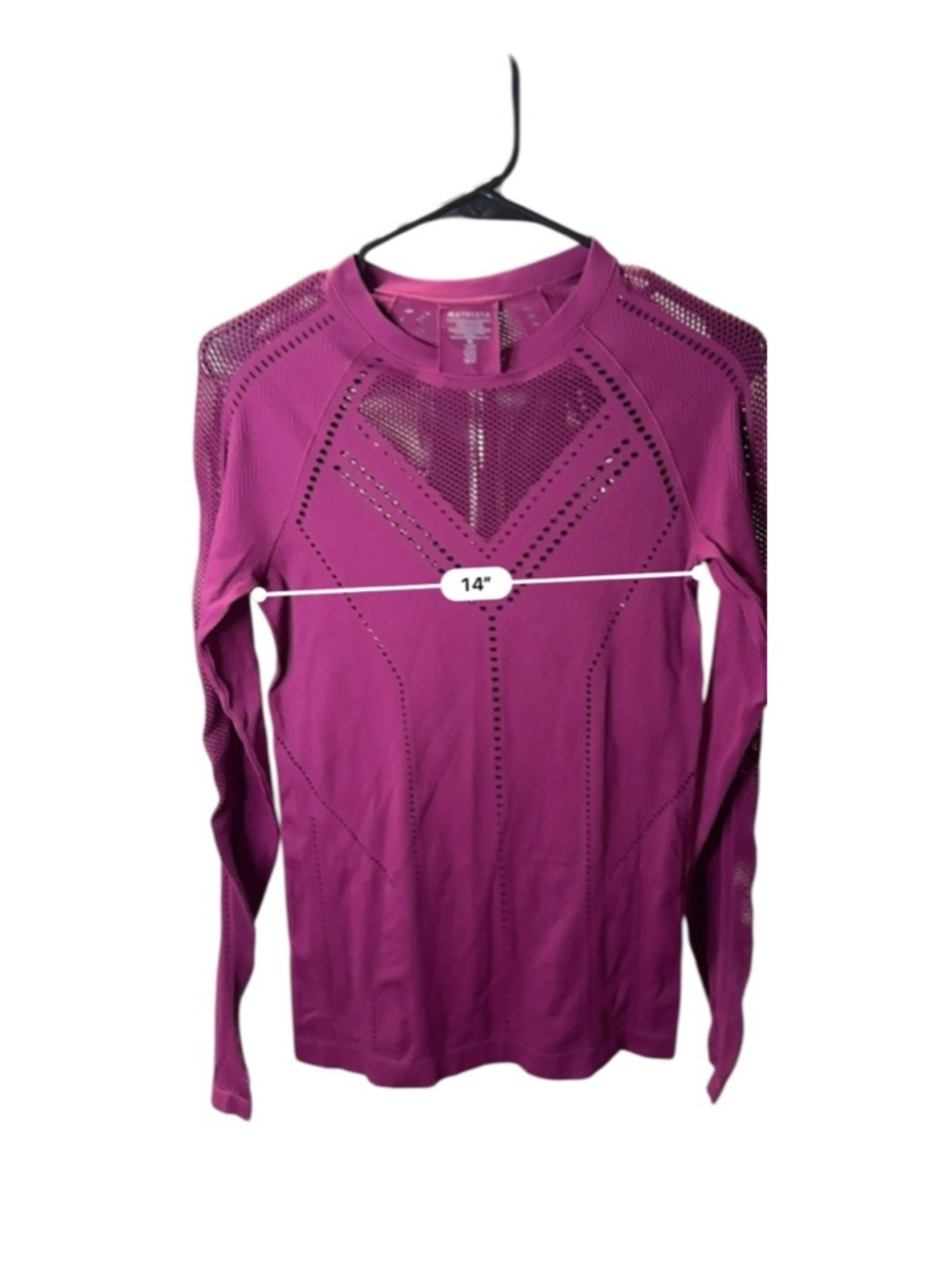 Women's Athleta Magenta Long Sleeve Tee M - Picture 5 of 5
